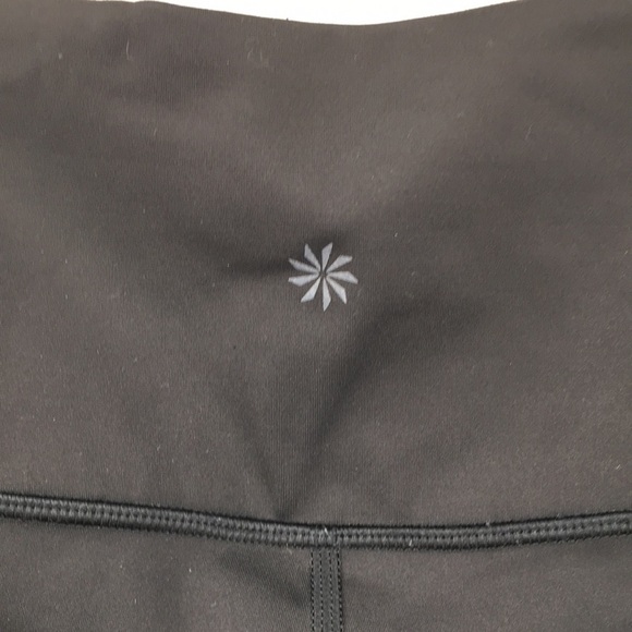 Athleta Leggings Womens Small Black Laser Cut‎ Persistence 7/8 Tight Athletic - Picture 7 of 15